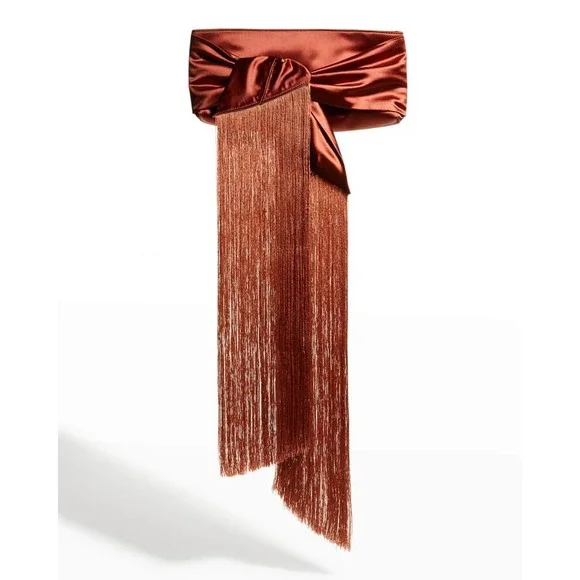 NEW Cult Gaia Banu Mini Fringe Clutch Topaz Quiet Luxury $458 Whimsical Ethereal - Picture 2 of 9